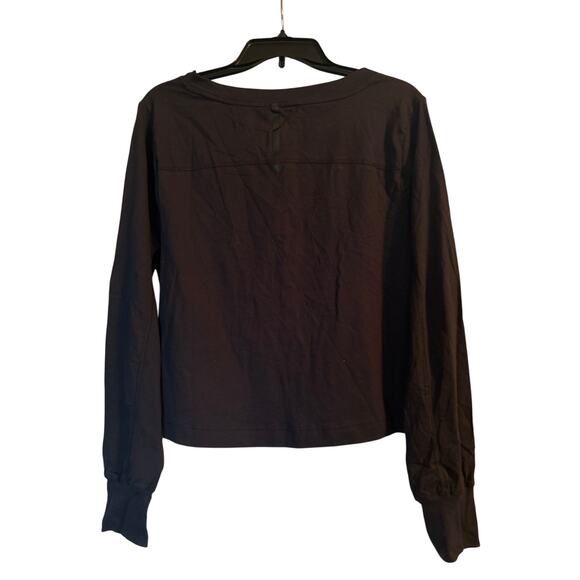 NWT All in Motion Women's Long Sleeve Black T Shirt Cotton/Spandex Size Small - Picture 2 of 5